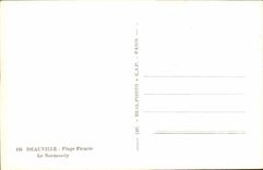 POSTAL MODERNA Deauville floreció la playa Normandía