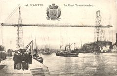 VINTAGE POSTCARD Nantes the Transporter bridge
