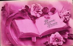 VINTAGE POSTCARD Fantaisie Horseshoe