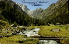 MODERN CARD In the Valley of ARpette Champex Not of Orny and Ecandiers