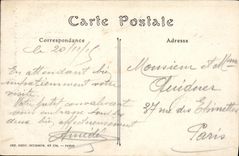 VINTAGE POSTCARD Abbeville Monument of the Admiral Courbet