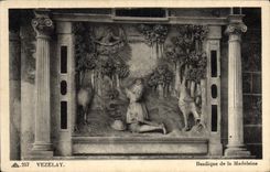 VINTAGE POSTCARD Vezelay Basilica of the Madeleine