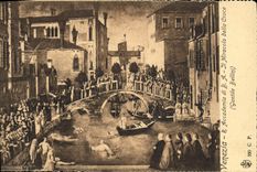 CPA Venezia R Accademia di B a Il miracolo della Croce 