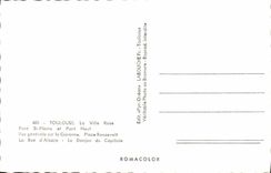 MODERN CARD Toulouse the City Pink Bridge St Pierre and New Pont View on the Garonne Places Roosevelt the Street of Alsace