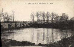 CPA Mantes Le Vieux Pont de Limay