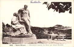 VINTAGE POSTCARD Holy Brieuc Monument Anatole Braz
