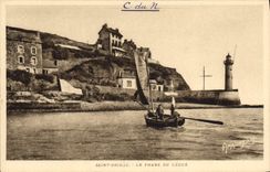 VINTAGE POSTCARD St Brieuc the Lighthouse Of Bequeaths