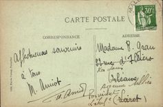 VINTAGE POSTCARD Vault of Montbenoit Deposition