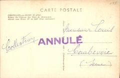 VINTAGE POSTCARD Chatillon On the Seine Ruins of the castle of the Dukes of Burgundy