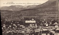 VINTAGE POSTCARD Aix Les Bains View and Mirabeau Hotel
