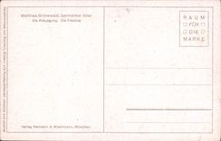 VINTAGE POSTCARD Matthias Grunewald Inseheimer Altar Die Kreuzigung Die Predella