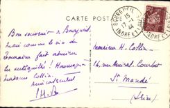 VINTAGE POSTCARD Bourgueil the abbey the cloister Details