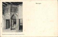 Escalera de Bourges de la POSTAL de la VENDIMIA de la cámara acorazada del corazón de Jacques del hotel