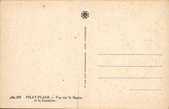 Playa de Pilat de la POSTAL de la VENDIMIA vista en el lavabo y la cornisa