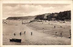 VINTAGE POSTCARD Moulleau the Beach Towards Abatilles