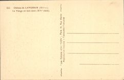 VINTAGE POSTCARD Castle of Langeais the Virgin out of Wooden Gilds