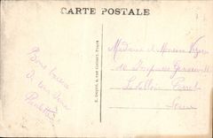 VINTAGE POSTCARD Tours the Bridge of Pierre and the Loire the trench the garden and the statue of Descartes