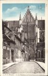 CPA Troyes La Rue Mitantier et le Portail Nord de la Cathedrale