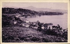 CPA Hendaye Les Villas de L'Avenue de la Plage Vue sur la ville et le Pic des Trois Couronnes 