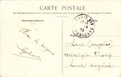 VINTAGE POSTCARD Paris Pleasure Interior of the Notre Dame church of Through