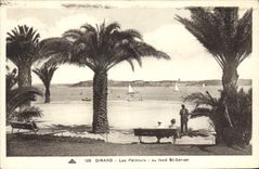 CPA Dinard Les Palmiers Au Fond St Servan