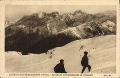 VINTAGE POSTCARD Luchon Superbagneres Panorama Of the Mountains De Venasque