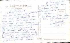 CPM Souvenir De Mon Embarquement Marseille Quai de la Joliette Embarcadere Bateau