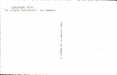 MODERN CARD Collioure the Church Holy Vincent Lamps