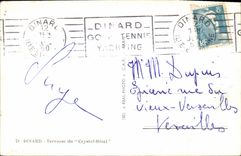 Terraza de Dinard de la POSTAL de la VENDIMIA del hotel del gancho