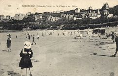 VINTAGE POSTCARD Trestraou the Beach And Villas