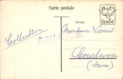 CPA Geneve La Rade Le Jet D'Eau Et Le Mont Blanc