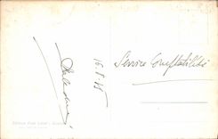 VINTAGE POSTCARD Geneva Island JJ Rousseau and Grand Hotel of Bergues