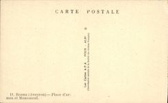 VINTAGE POSTCARD Rodez Places Of Weapons And Militaria Monument