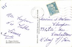 POSTAL MODERNA playa y terraplén de Sables d'Olonne