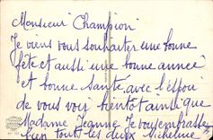 VINTAGE POSTCARD Bonne Festival Flowers Horseshoe