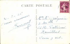 La POSTAL Chamonix Mont Blanc de la VENDIMIA ve y masa sólida de Mont Blanc