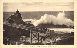 CPA Biarritz Golfe De Gascogne Rocher De La Vierge