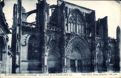 CPA St Antoine L'Abbaye Le Portail Et La Facade