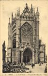 VINTAGE POSTCARD Metz the Cathedral Southernmost Frontage