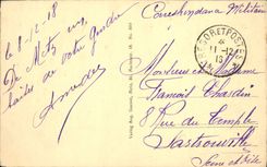 VINTAGE POSTCARD Metz Mosel MIT Protestantischer Kirche