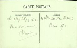 Opinión de Chantilly de la POSTAL de la VENDIMIA del castillo y del parque