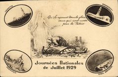 CPA Journees Nationales De Juillet 1929 Lorette Douaumont Dormans Vieil Armand