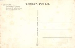 VINTAGE POSTCARD Palma Interior Of Catedral