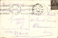 POSTAL Gavarnie de la VENDIMIA el hotel del circo y de la cascada grande