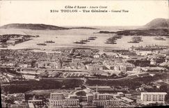 CPA Toulon Vue Generale Bateaux