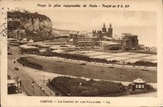 VINTAGE POSTCARD Dieppe the Casino And Cliffs