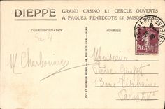 VINTAGE POSTCARD Dieppe the Casino And Cliffs