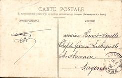 VINTAGE POSTCARD Vague Picturesque Biarritz with the rock of the Virgin