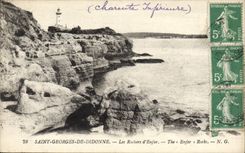 VINTAGE POSTCARD Holy Georges De Didonne Rocks Of Hell Lighthouse
