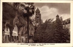 CPA Brantome Les Grottes De I'Abbaye Le Clocher
